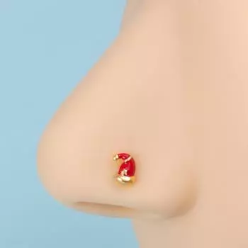 1 шт. подарок, рождественские шпильки для носа, нержавеющая сталь, кость, пирсинг носа, кольцо для носа, женские зажимы для носа, ювелирные изделия