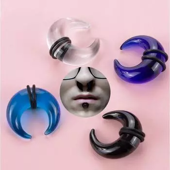 1 шт., подкова C-образная форма, термостойкое стекло, пирсинг ушной раковины, кольцо в носу, ювелирные изделия для пирсинга 6MM