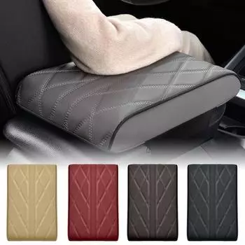 1 шт. Подлокотник, подкладка для центрального подлокотника автомобиля, аксессуары, коврик для поддержки локтя, подушка для салона автомобиля, 5 см, утолщенный протектор из хлопка с эффектом памяти, мягкий кофейный