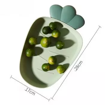 1 шт. поднос для фруктов в форме клубники, симпатичная прочная гладкая поверхность, яркая цветная фруктовая сухая тарелка для дома