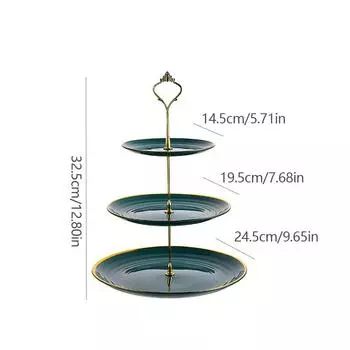 1 шт. Поднос для закусок к послеобеденному чаю Golden Rod Fruit Snack Pendulum Plate Fruit Snack