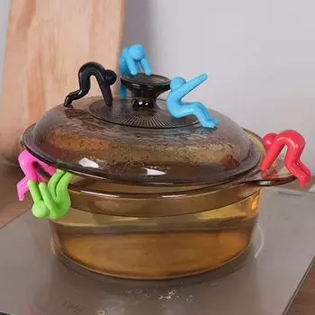 1 шт., подставка для кастрюли с защитой от перелива, предотвращающая крышку с кастрюлей для супа, кухонная подставка для гаджетов, силиконовый держатель для крышки кастрюли, кухонные инструменты для приготовления пищи