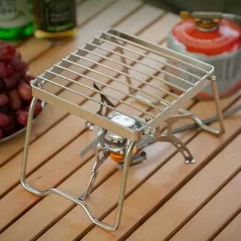 1 шт., подставка для мини-печи для кемпинга из нержавеющей стали, складная подставка для гриля для барбекю, подставка для гриля, принадлежности для пикника