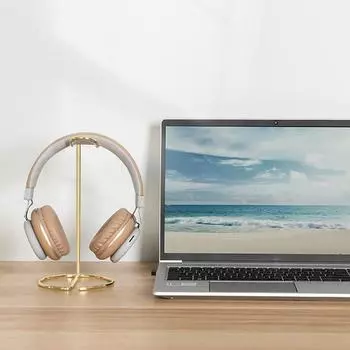 1 шт., подставка для наушников Iron Line, металлическая подставка для гарнитуры, симпатичный держатель для беспроводных наушников Bluetooth, поддержка шлема геймера золотой