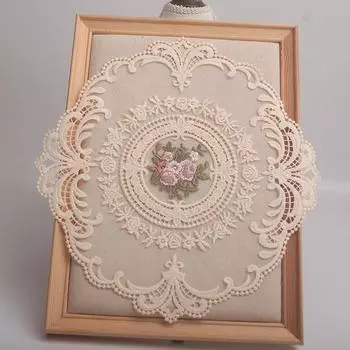 1 шт., подставка для обеденного стола с вышивкой цветов, европейский стиль, кружевная изоляционная пластина, коврик, защищающий от ожогов, подставки для стола 2