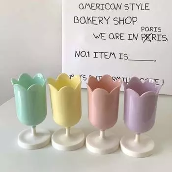 1 шт. Подставка для ручек в виде цветка, настольная круглая, украшения для хранения ручек, подставка для ручек в виде тюльпана на День матери, подарки