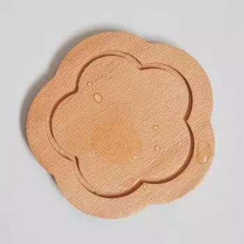 1 шт. Подставка под чайную тарелку из цельного дерева, креативный изоляционный коврик для горшка, деревянный коврик в форме сливы, инструмент для хранения чая