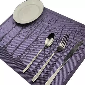 1 шт. подставка под столовое стекло ПВХ нескользящая подкладка для столовых приборов в отеле посуда для еды в стиле дерева