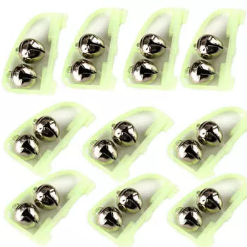 1 шт. Подсвеченный рыболовный двойной колокольчик для удочки с зажимом для приманки