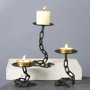 1 шт. Подсвечник-цепочка в виде бабочки из железа, подсвечник-цепочка, украшения для стола, предметы интерьера