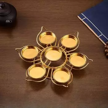 1 шт. Подсвечник для лампы «Лотос», домашний вечный светильник для Будды, семизвездочный подсвечник для масляной лампы, подсвечник 1pc