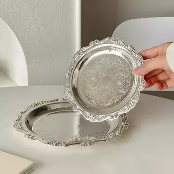 1 шт. подсвечник для закусок из нержавеющей стали ретро металлический поднос для кухни десерт подставка под торт тарелка 10cm