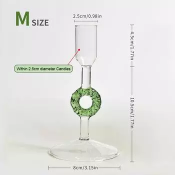 1 шт. подсвечник стеклянный 2-в-1, свадебные стеклянные подсвечники, рождественская зеленая вечеринка, доступно несколько вариантов M
