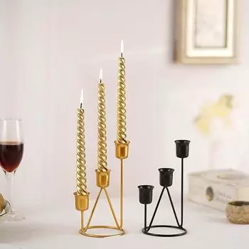 1 шт. подсвечник украшение для стола украшения для ужина при свечах романтическая вечеринка золотой