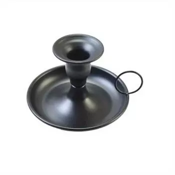 1 шт. Подсвечник Винтажный шарм Подсвечник Круглое основание Подсвечник для конических свечей для обеда, вечеринки чёрный