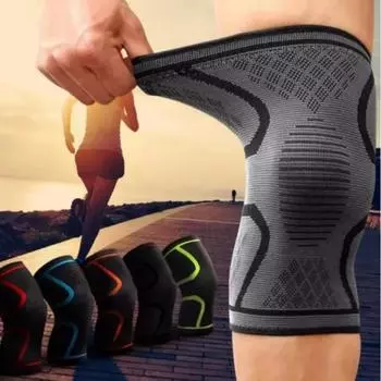 1 шт., подтяжки для фитнеса, бега, езды на велосипеде, подтяжки, эластичные нейлоновые спортивные компрессионные наколенники, рукава для баскетбола, волейбола M