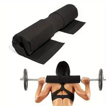 1 шт. подушечки для приседаний со штангой, нейлоновая подкладка, нескользящая, для амортизации при глубоких приседаниях, пеших прогулок и работы с бедрами чёрный