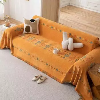 1 шт. подушка для дивана BohemianFour Season Universal Anti Slip Leather Seat Cover Anti Cat Scratching Bed Furniture Protrctor 1seat 180x130cm синий