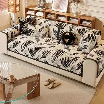 1 шт. Подушка для дивана с принтом листьев, противоскользящая, противогрязная, чехлы для дивана в форме буквы L, коврик для подлокотника дивана для гостиной, домашний декор A 70x70