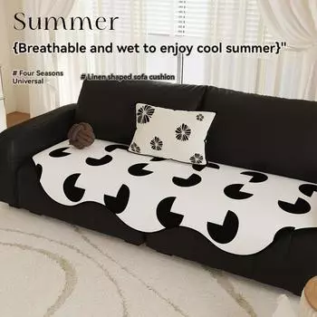 1 шт. Подушка для дивана специальной формы, всесезонный универсальный чехол для дивана из шенилла, противоскользящий чехол, защитное покрытие для мебели в спальне 90x90cm