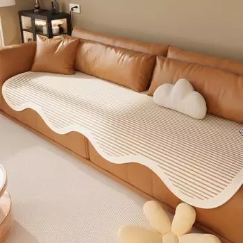 1 шт. Подушка для дивана специальной формы, всесезонный универсальный чехол для дивана из шенилла, противоскользящий чехол, защитное покрытие для мебели в спальне 90x90cm
