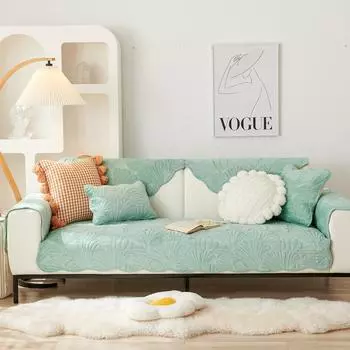 1 шт. Подушка для дивана в гостиную, всесезонная, универсальная, противоскользящая, кристально-бархатная, утолщенная, чехол для дивана 1seater 70x70cm