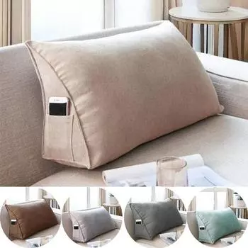 1 шт. Подушка для изголовья кровати, диван, большая спинка, украшение, женская мужская защита талии, мягкая сумка для татами, подушка для спальни в общежитии 60x35x20cm