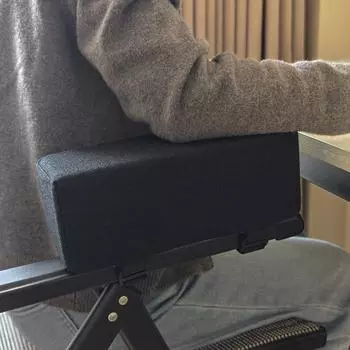 1 шт. Подушка для локтя из хлопка и льна, с пеной, подлокотники для кресла, поддержка для рук, подставка для рук для подлокотников офисного кресла, подушки-подушечки для локтей 2pc чёрный