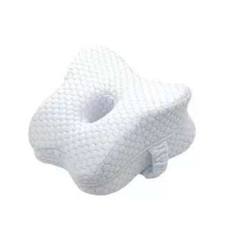 1 шт. подушка для ног, боль в спине, пена с эффектом памяти, в форме бабочки, подушка для сна на боку, ортопедическая подушка для ног, подушка для сна под колено синий