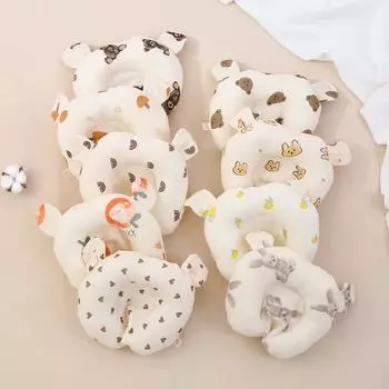 1 шт. Подушка для новорожденного мальчика и девочки с рисунком медведя, кролика, радуги, подушка с эффектом памяти для младенца, мягкая хлопковая подушка в форме