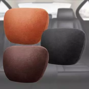 1 шт. Подушка для поддержки шеи, подушка для отдыха на шее, автомобильная подушка для подголовника автомобиля, искусственная кожа, универсальная, ультрамягкая чёрный