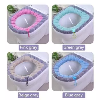 1 шт. Подушка для сиденья унитаза О-образная вязаная прокладка для сиденья унитаза утолщенная моющаяся крышка для сиденья унитаза для домашнего использования