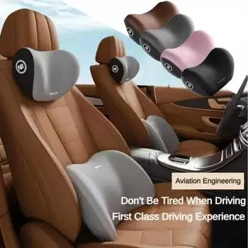 1 шт. Подушка для талии под подголовник автомобиля, набор из хлопка с эффектом памяти, подушка для шеи, подушка для спинки сиденья автомобиля, подушка для поясницы водителя, инструменты