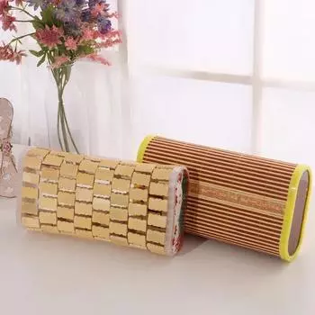 1 шт. Подушка из ротанга PE, летняя прохладная подушка-блок, полая бамбуковая летняя подушка с эффектом пота 32x16x8cm