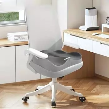 1 шт. Подушка сиденья с эффектом памяти - 3D эргономичная поддержка| Светло-зеленый и серый, моющийся полиэстер, предметы первой необходимости для автомобиля/офиса светло-серый