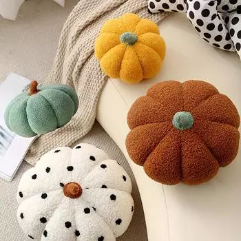 1 шт. Подушка в виде тыквы, плюшевая, креативная, диванная, спальня, подушка, украшение для дома, подарок на Хэллоуин, Рождество, Хэллоуин, День благодарения, подарок 15x20cm