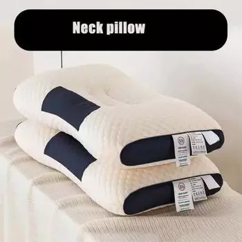 1 шт. Подушка Water Cube SPA, трикотажная хлопковая массажная подушка, моющаяся, для защиты шеи, подушка для сна в общежитии, отеле, для взрослых 31x41x10cm