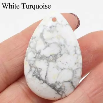 1 шт., подвеска из натурального камня Energy, стильные подвески ручной работы из агата в форме капли и бирюзы для женщин, ожерелье, брелок, аксессуары, изготовление ювелирных изделий 1Pc/2538mm