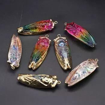 1 шт. Подвеска из натурального камня, модные подвески-цикады ручной работы для изготовления ювелирных изделий, ожерелья своими руками, декоративные аксессуары для поделок на день рождения, подарки 1Pc/1955mm