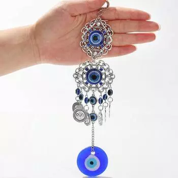 1 шт., подвеска из сплава в виде ладони и глаза дьявола для автомобиля, подвеска для домашнего колокольчика, украшение для сада на открытом воздухе, ремесла