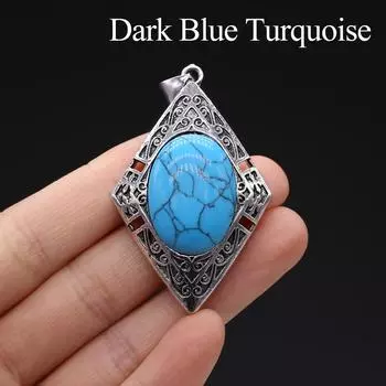 1 шт., Подвеска-кристалл для исцеления Рейки, Европейский и американский стиль, Ручная работа, Ромбовидный натуральный камень, Кварц, Аметист, Камень-самоцвет, Шармы для изготовления ювелирных изделий своими руками 1Pc/34x60mm