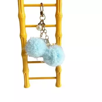 1 шт. Подвеска на сумку креативный брелок-ключик красочный плюшевый модный мягкий брелок-цепочка в форме шара оранжевый