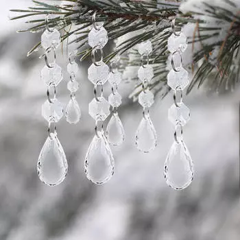 1 шт. подвеска в виде капли воды, рождественские украшения в виде капель, праздничная вечеринка, рождественская елка, подвесной декор, свадебное место, подвесной занавес чистый