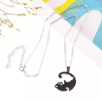 1 шт. Подвеска в виде объятий, красивая пара, ювелирные изделия, элегантное милое ожерелье в форме кошки, подарок на годовщину, сплав