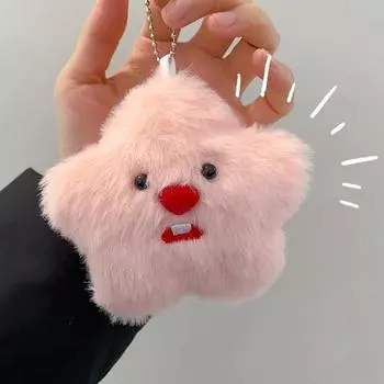 1 шт., подвеска в виде визжащей звезды, милая плюшевая звезда, брелок, подвеска в виде куклы, брелок с петлей, мультяшная школьная сумка, подвеска, аксессуары