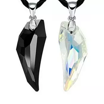 1 шт., подвеска в виде волчьего зуба для мужчин и женщин, крутое длинное ожерелье, подарок для пар, подарок фиолетовый