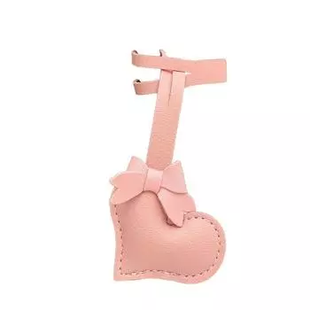 1 шт. подвески из искусственной кожи, бирки для багажа, пряжка-бантик, женский подарок, держатель для ключей от машины, брелок в форме сердца, сумка, кулон, мода