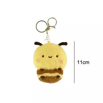 1 шт. подвески, мягкие, милые, пушистые, украшения, маленькая пчелка, подвеска, автомобильные игрушки, брелок, плюшевые куклы, детские праздничные подарки