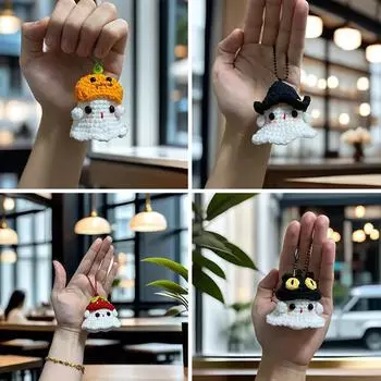 1 шт. Подвески на сумку на Хэллоуин Подарки Милая ручная работа пряжа крючком кукла брелок
