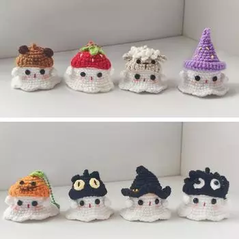1 шт. Подвески на сумку на Хэллоуин Подарки Милая ручная работа пряжа крючком кукла брелок